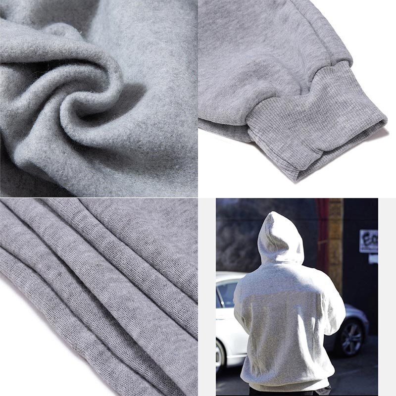 Xlarge-Sudadera con capucha para hombre y mujer, suéter holgado de Color sólido, informal, moda de otoño e invierno