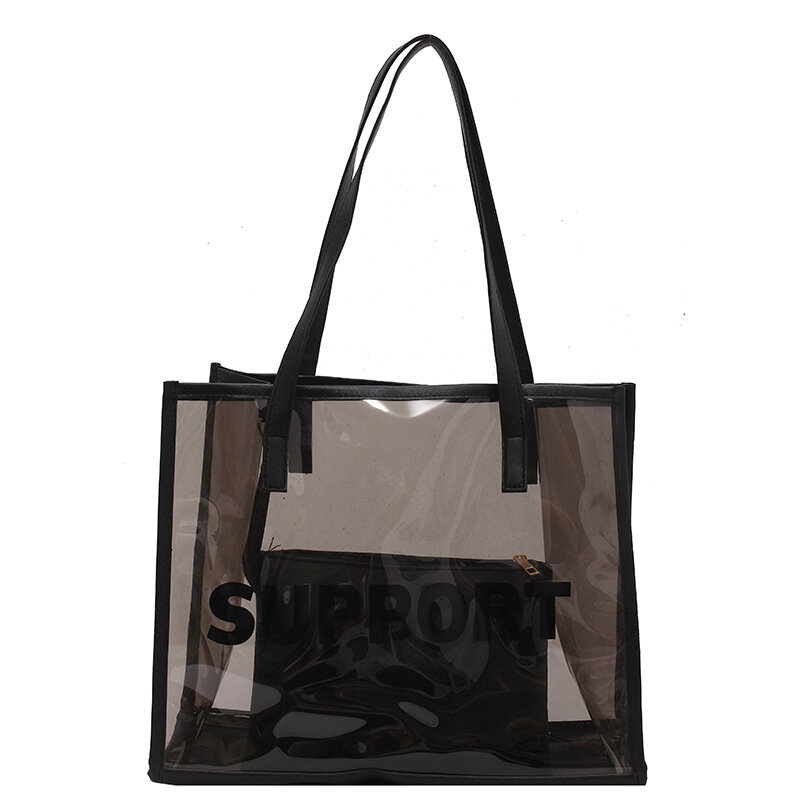 Moda de luxo tote bags para as mulheres pvc transparente designer feminino geléia bolsas ombro bolsas crossbody bolsa de compras
