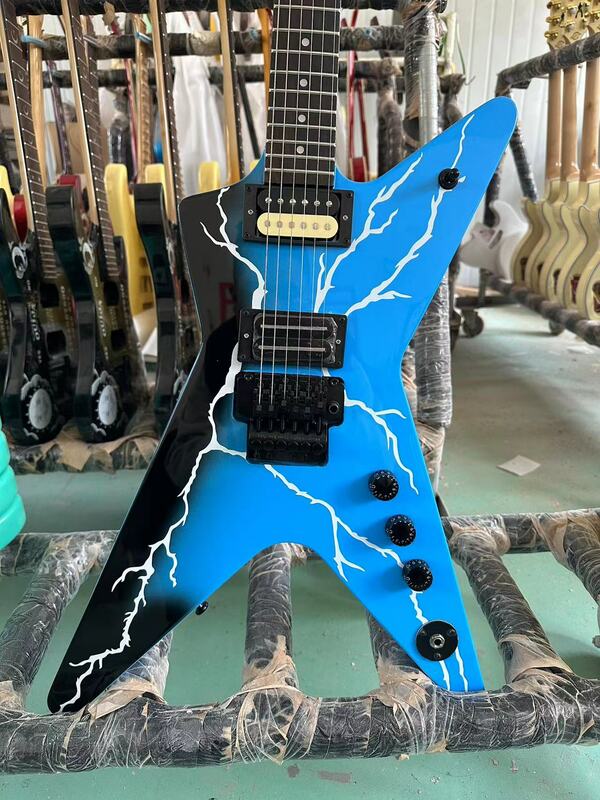 Dimebag guitarra elétrica clear lightning bolts venda quente