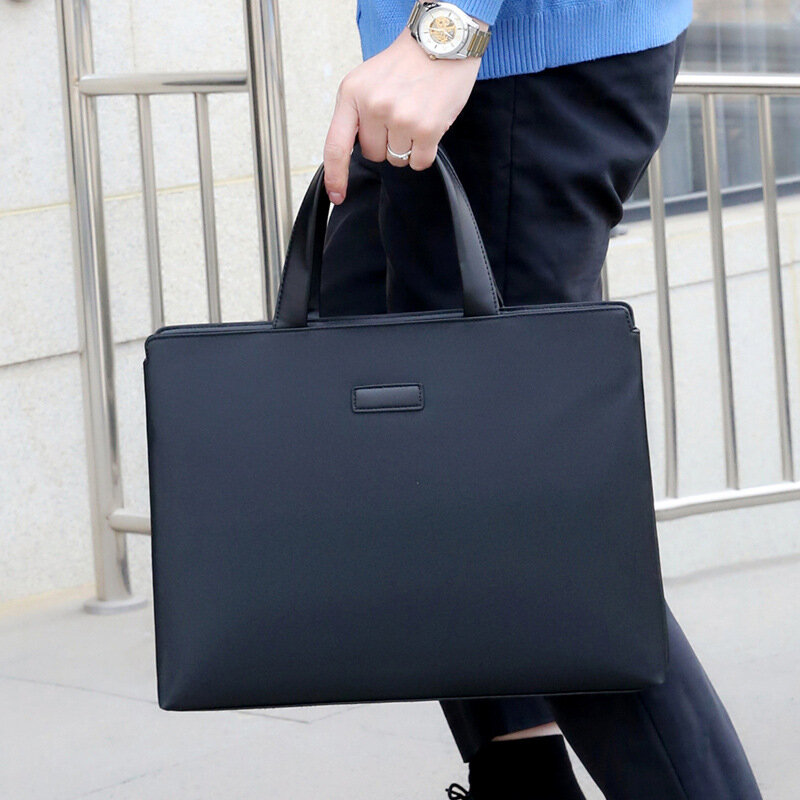 2022 nova moda bolsas de alta qualidade dos homens 14 Polegada sacos do portátil masculino à prova dwaterproof água pvc bolsas preto cinza