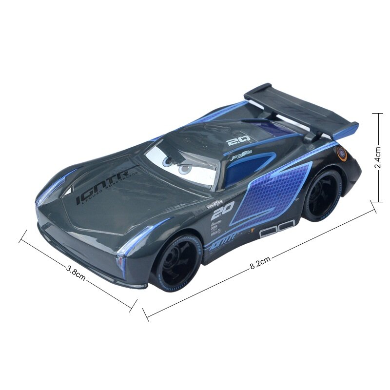 2022 New Disney Pixar Cars 3 Lightning McQueen Racing Series Jackson Storm 1:55 Diecast Metal Alloy Vehicle Toys Boy Kid Gift