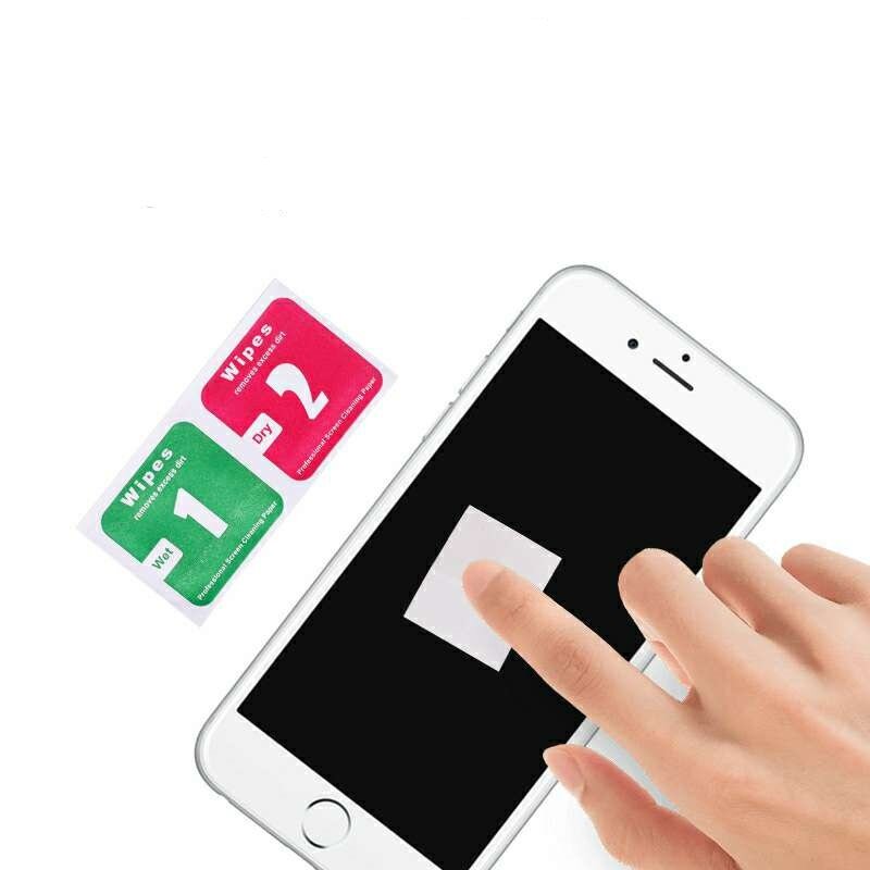 2 in 1 Phones LCD Screen Protector Wipes Papers Dry + Wet Cloth Removing Fingerprints for Camera Lens Sunglasses TV Dust Removal