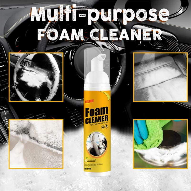 1 sztuk Seat Cleaner Foam Head środek do mycia samochodów wielofunkcyjne pianka czyszcząca dostarcza odkażanie wnętrza samochodu uniwersalny środek czyszczący