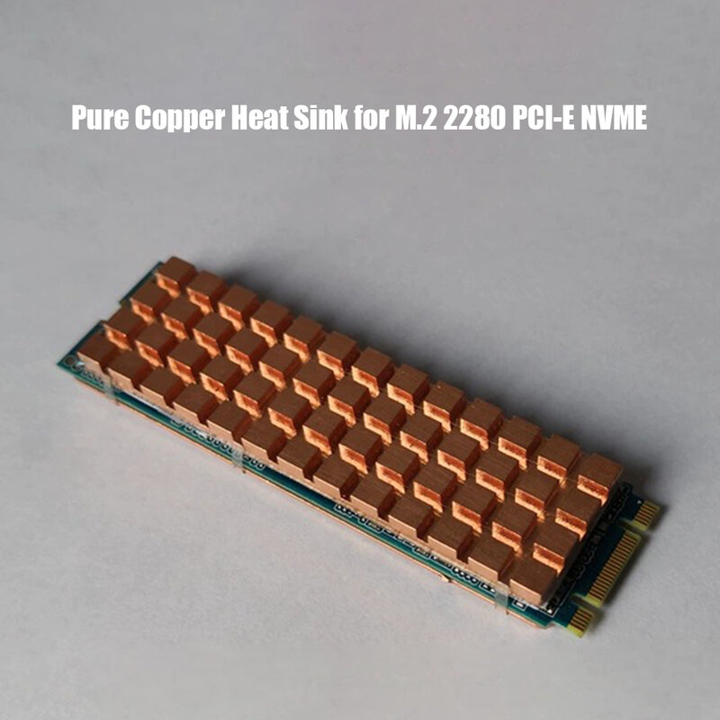 M.2 2280 PCI-E NVME PC 노트북 SSD 방열판, 열 패드 포함, 컴퓨터 쿨러, 구리 라디에이터