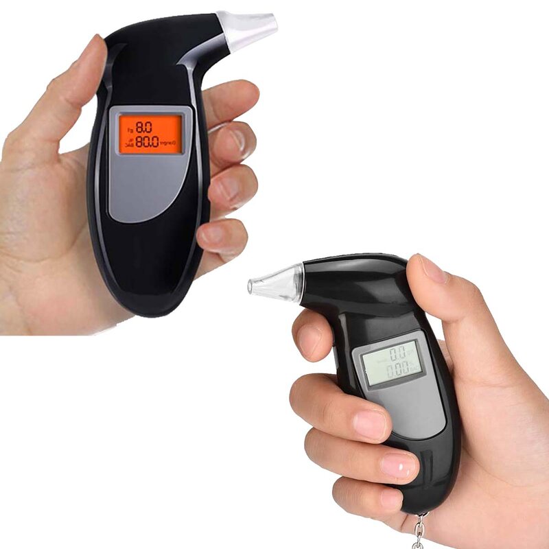 Tampilan Digital Alkohol Breath Tester Breathalyzer Penganalisis Detektor Uji Gantungan Kunci Breathalyser Perangkat LCD Layar LCD