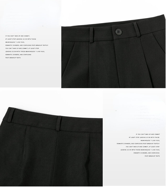 Celana Setelan Santai Musim Gugur Baru Pinggang Tinggi Kaki Tipis Lurus Sembilan Titik Celana Pipa Perempuan 346j,326-5