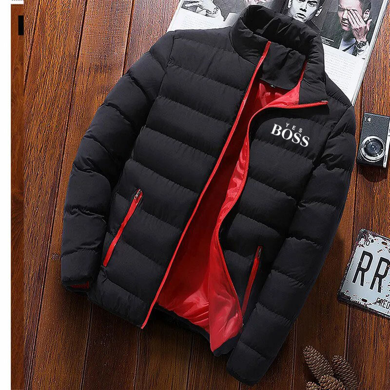 2023 nuova giacca da uomo moda colletto alla coreana giacca invernale da uomo con cerniera calda
