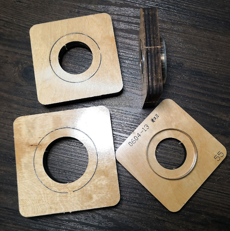 Molde de corte circular de hoja de acero japonés, troquelado redondo, troqueles de madera para artesanías de cuero y papel de silicona, 30, 50, 80, 100 mm