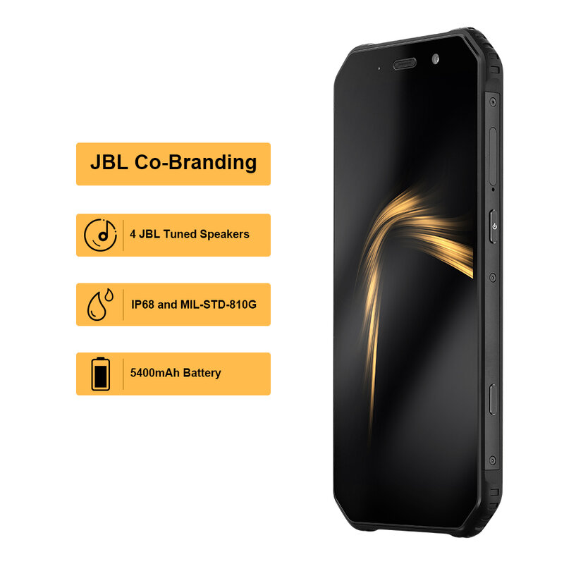 AGM — Smartphone A9 JBL incassable et étanche, téléphone portable, écran de 5,99 pouces FHD, Android 8.1, 4 Go de RAM, 32 Go de ROM, batterie de 5400 mAh, étanchéité IP68, haut-parleurs quad box