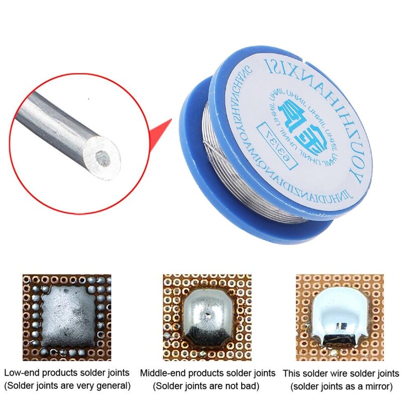 63/37 10g 0.8mm High Purity Tin Lead Rosin Core Solder Wire with 2% Flux Low Melting Point for Electric Soldering Iron
