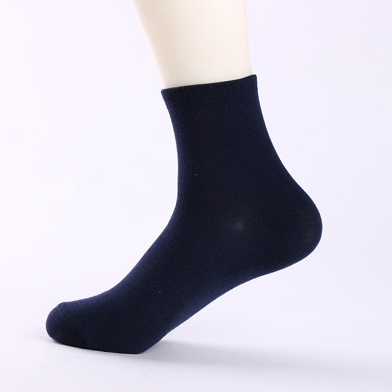 3pairs Men's Cotton Socks New Style Black White Gray Business Thin Men Socks Soft Breathable Summer Winter for Male Socks Set