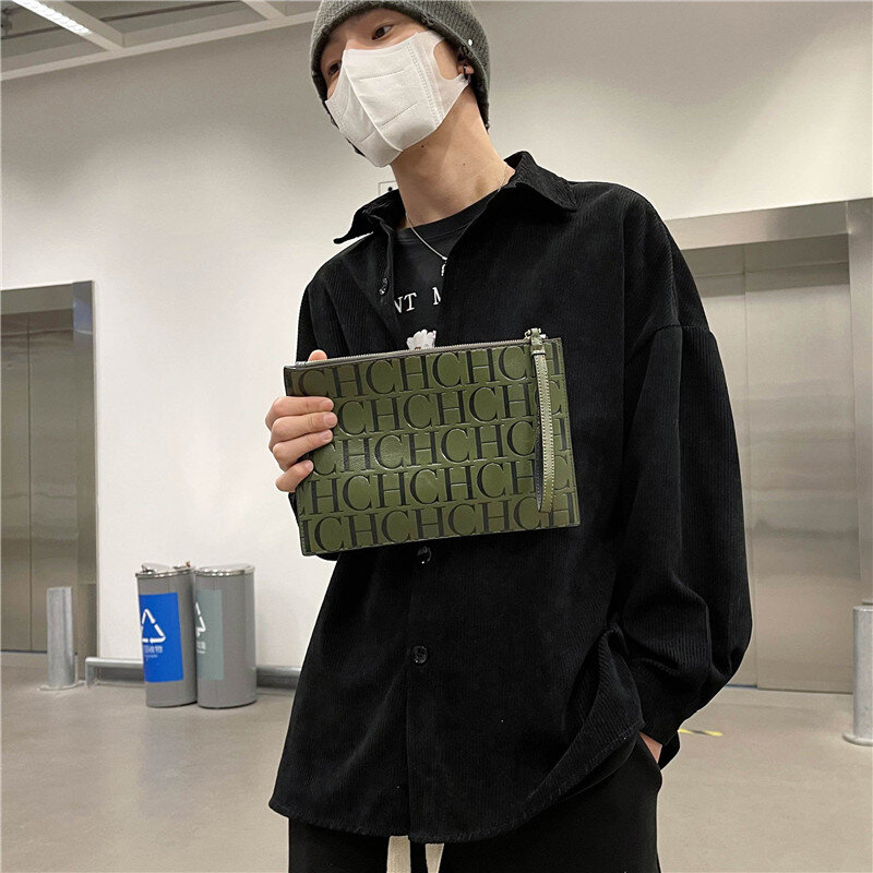 Новинка 2021, роскошный брендовый клатч CH в стиле унисекс, высококачественный клатч из искусственной кожи с надписью, деловой кошелек-клатч