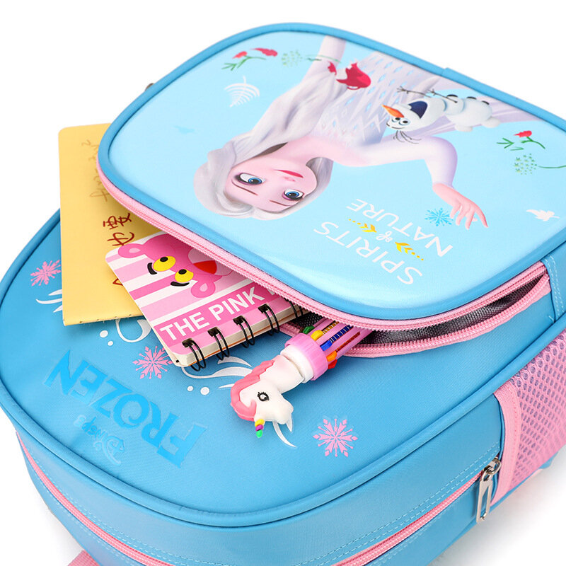 Disney-mochila escolar de Frozen 2 para niña, morral escolar de Elsa, Anna, gran capacidad, impermeable, regalos