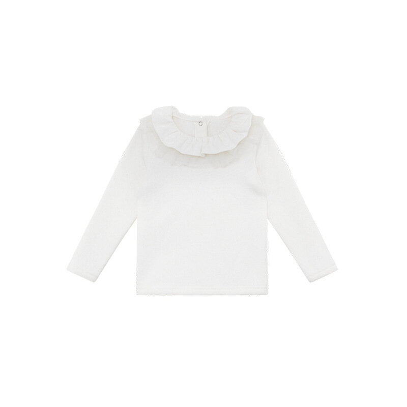T-shirt Basic per bambini autunno 2022 manica lunga neonate ragazze alla moda nuove magliette Casual in cotone solido