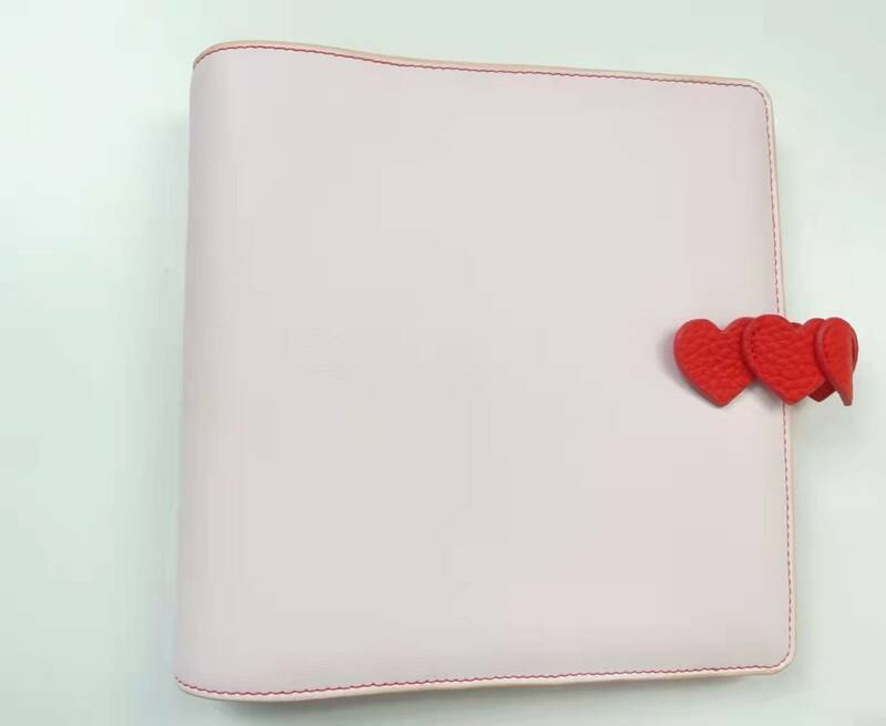 Lovedoki a6/hbwa5 folha solta caderno caderno coração em forma de fivela capa de livro do plutônio 6 anel agenda fichário planejador ampliar a6 artigos de papelaria