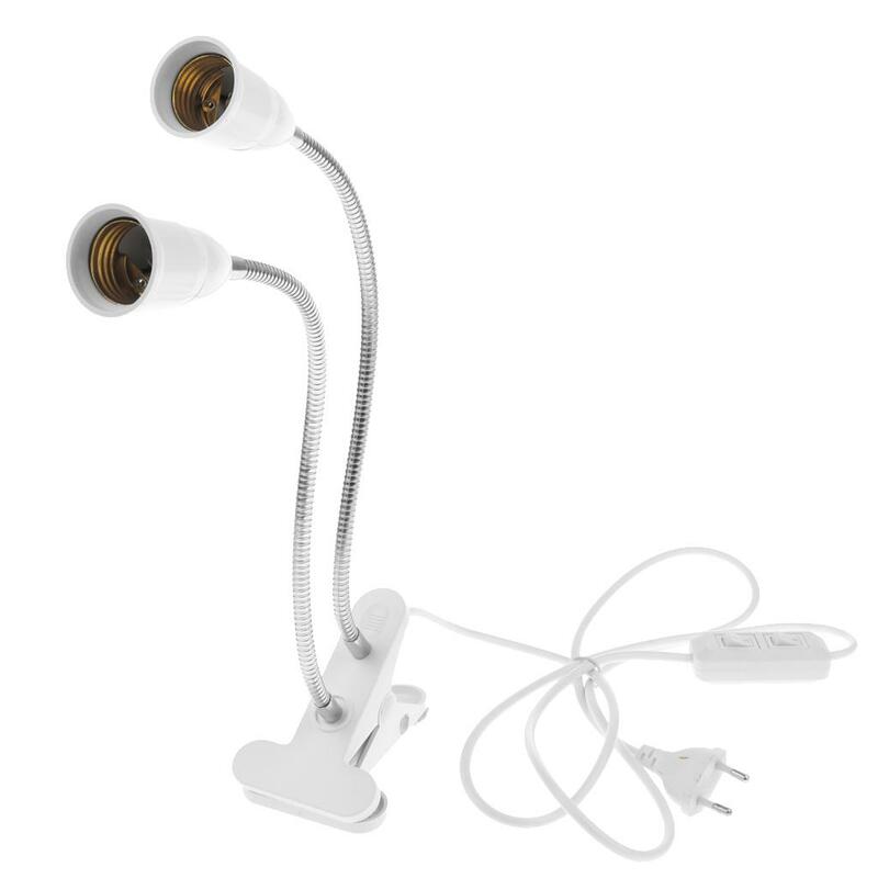 E27 LED sadzeniowy klips oświetlenie do uprawy na uchwycie elastyczna lampa może 360 ° uchwyt regulowana lampa Arms Eu Plug