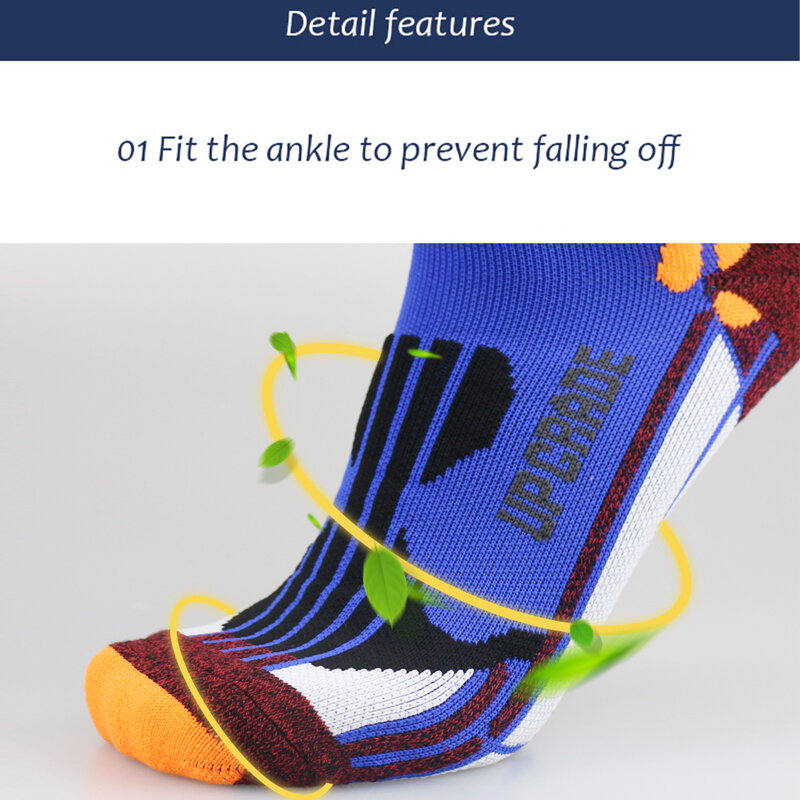 UGUPGRADE – chaussettes thermiques à Compression en coton Coolmax pour course à pied, cyclisme en plein air, basket-ball, Ski