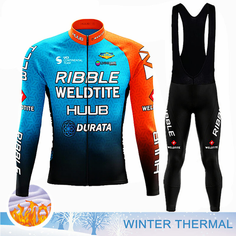 2022 HUUB Winter Thermal Fleece Cycling Jersey Set Maillot Ropa Ciclismo Keep Warm MTB Bike Wear Bicycle Clothing Cycling Set
