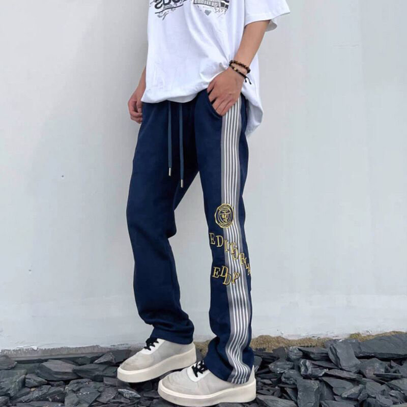 Pantalon Cargo à rayures latérales pour homme, vêtement de rue, style tactique japonais, Vintage, sport, jogging, Hip Hop, pantalon ample