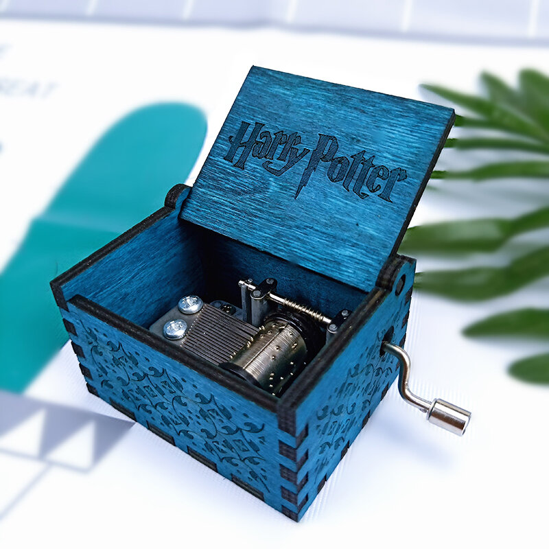 Harry potter caixa de música criativa caixa de música de madeira bonito caixa de música mão-dobrado caixa de música presente de aniversário para crianças amigo moda