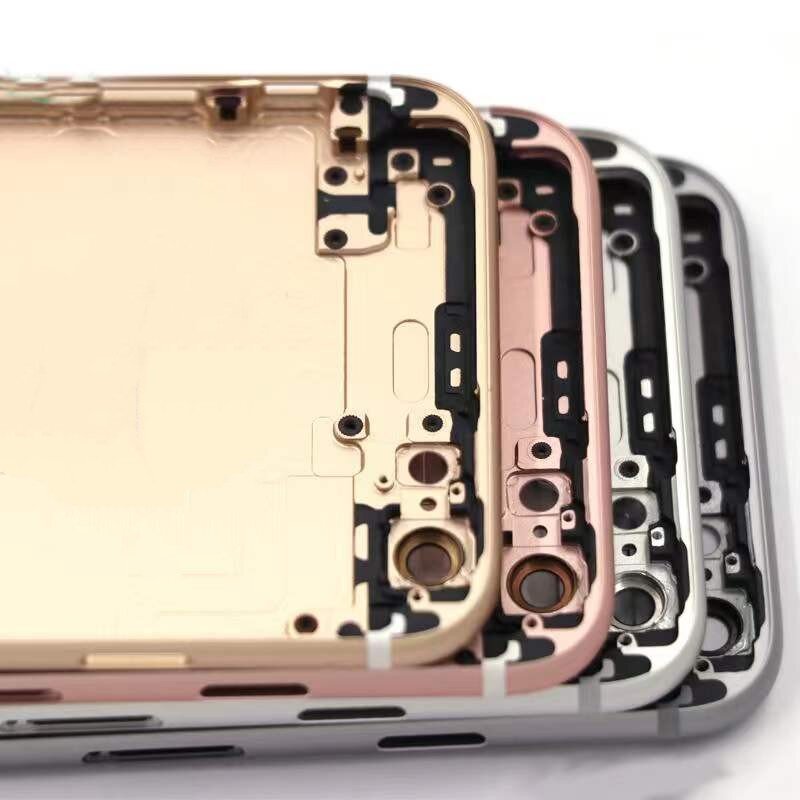 Carcasa para iPhone 6 6S Plus, carcasa trasera, piezas de repuesto, cubierta de batería, bandeja Sim para chasis 6G 6S 6Plus
