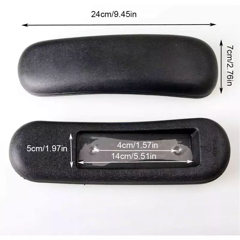 Set Bureaustoel Onderdelen Arm Pad Armsteun Vervanging 9.75 "X 3" (Zwart)