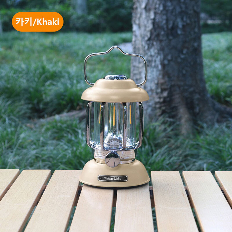 Camp Light Retro Portable Camping Lantern Outdoor Kerosene Vintage Camp Lamp 3 Lightin Modes Tent Light for Hiking Climbing Yard