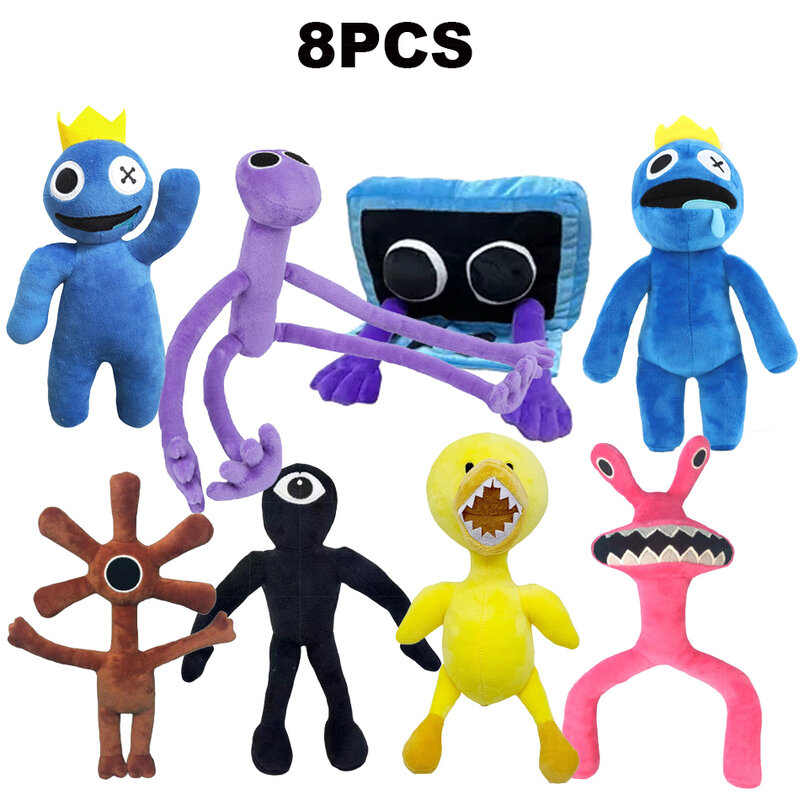 SALE30cm tęczowy przyjaciel zabawki dla dzieci, pluszowe zabawki i zabawki z kreskówek, niebieski potwór, zabawki dla fanów prezenty świąteczne