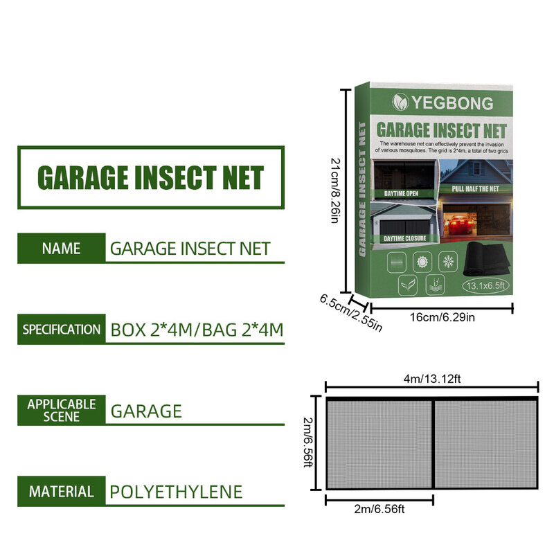 1 Set magnetico resistente maglia Garage porta autosigillante magazzino schermo interno tenda zanzariera tessili per la casa 2*4 m