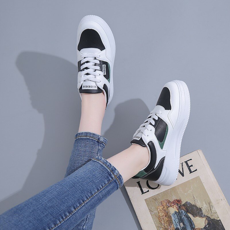 Women White Shoes Spring 2022New Sneakers Girl platform Women Flat Shoes Fashion and Comfortable Breathable Casual Tennis female