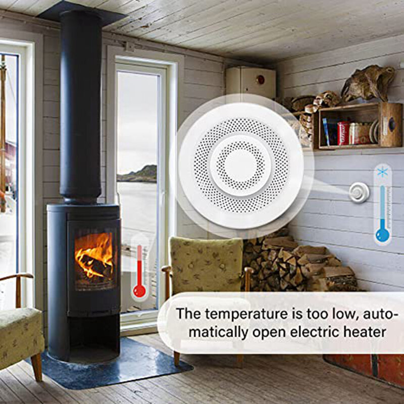 Tuya-Detector Digital de CO2 Hcho VOC para el hogar, Monitor de aire con Sensor de dióxido de carbono y formaldehído, alarma de advertencia, WiFi