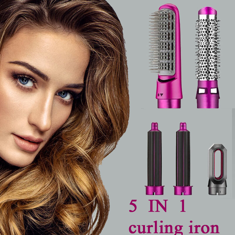 Hair Comb Wrap Curling Iron 5 In 1 Home Electric Blow Dryer Air  Negative  Straightener Brush  Detachable Wrap Blow Dryer
