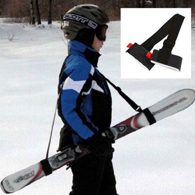 1 حامل تزلج فعالة حساسة قابل للتعديل دائم تصميم جيد تزلج حزام الكتف للحماية