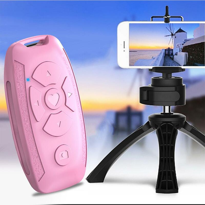 Control remoto compatible con Bluetooth tipo C carga inalámbrica teléfonos móviles cámara en vivo Selfie Video Mini controlador fotografía