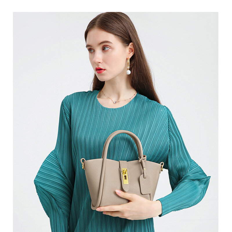 Модная корзина-сумка для женщин, сумки на плечо, сумка-мессенджер из натуральной кожи простого дизайна, новинка 2023, сумки-тоуты высокого качества, кошелек