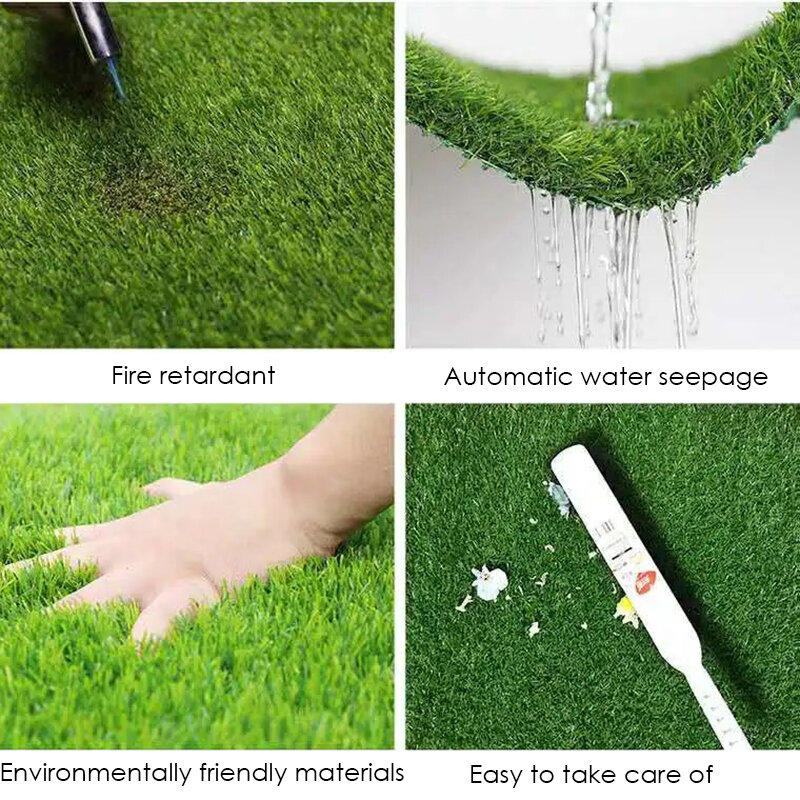 กลางแจ้งประดิษฐ์หญ้าเทียมพืชสนามหญ้าสำหรับตกแต่งสวนปลอมสังเคราะห์พรม Cesped ประดิษฐ์ Roll 2x3m