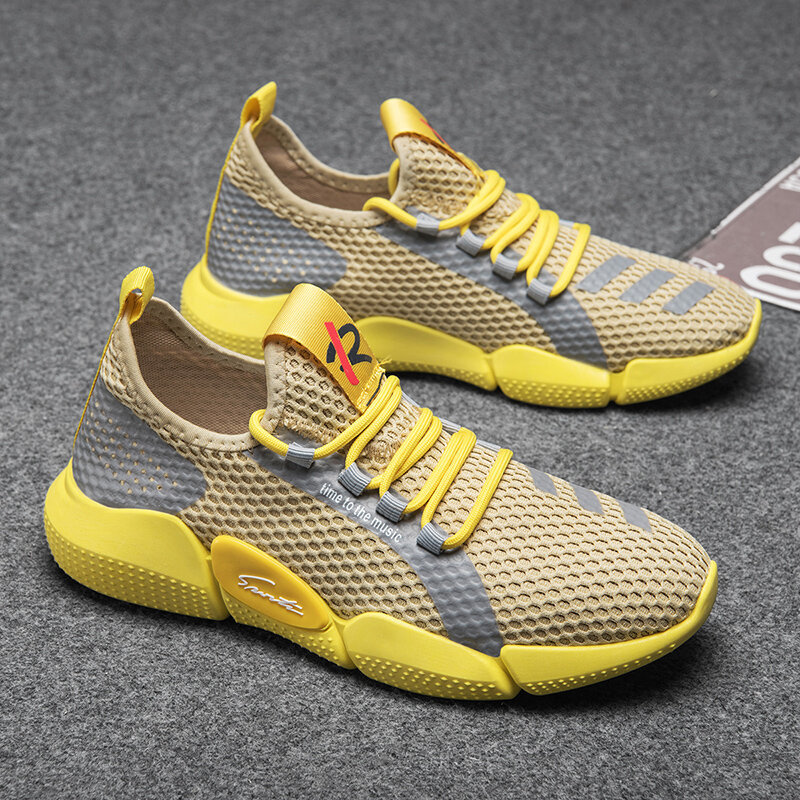 Hot Selling Light Men's Running Shoes Comfortable Breathable Knitting Mesh Men Sneaker Casual Non-slip Jogging Man Sport Shoes
