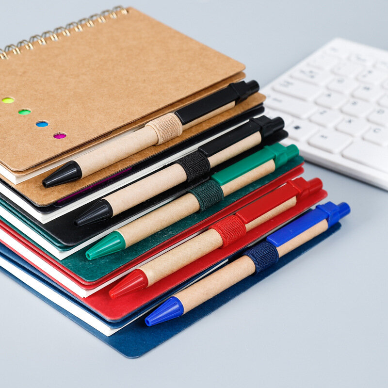 Cuaderno personalizable de 70 páginas, cuaderno de bocetos en espiral, grafiti, suministros escolares, cuaderno con tapa de papel marrón, página en blanco con bolígrafo