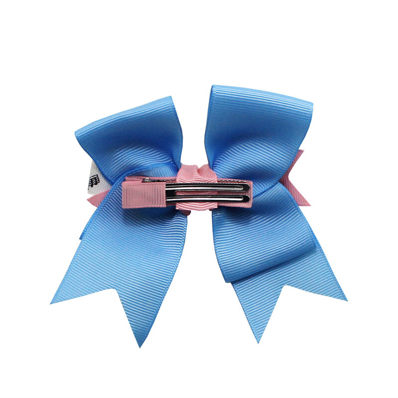 9Colors Cute Cartoon Printed Ribbon Hair Bows Lovely Girl Bow Floral hair clip Boutique Stacked Hair Accessories