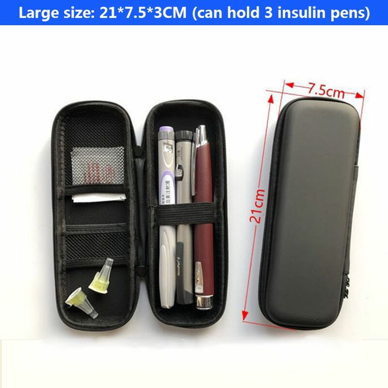 PU Leather Insulin Cooling Bag without Gel Thermal Insulated Pill Protector Portable Waterproof Diabetic Pocket Travel Case