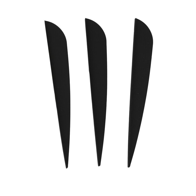 100 pçs flechas palhetas 4 Polegada plumas de plástico flexhing para diy flechas com arco e flecha (preto e laranja)