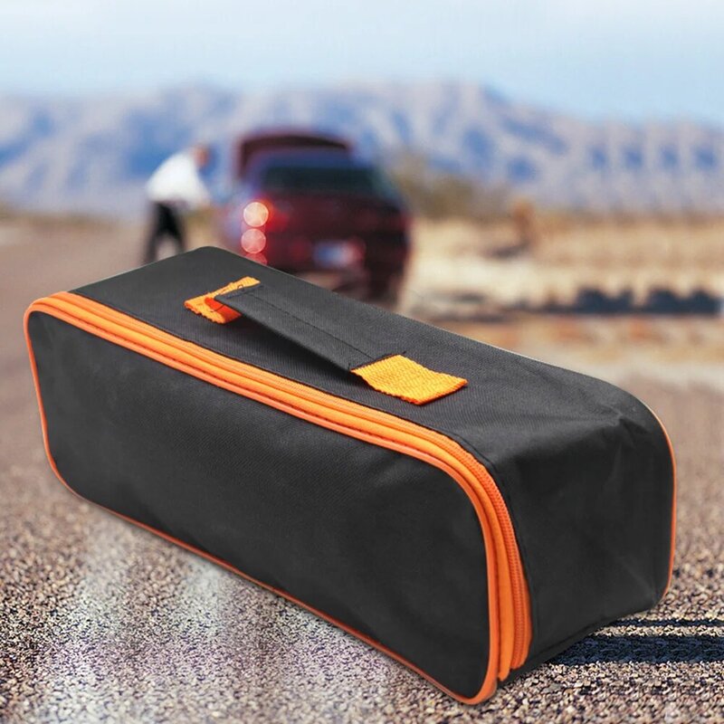 Car Organizer Vacuum Cleaner Tool Bag Durable Practical Zipper Closure Accessory Black Storage Case Portable Pouch Carring