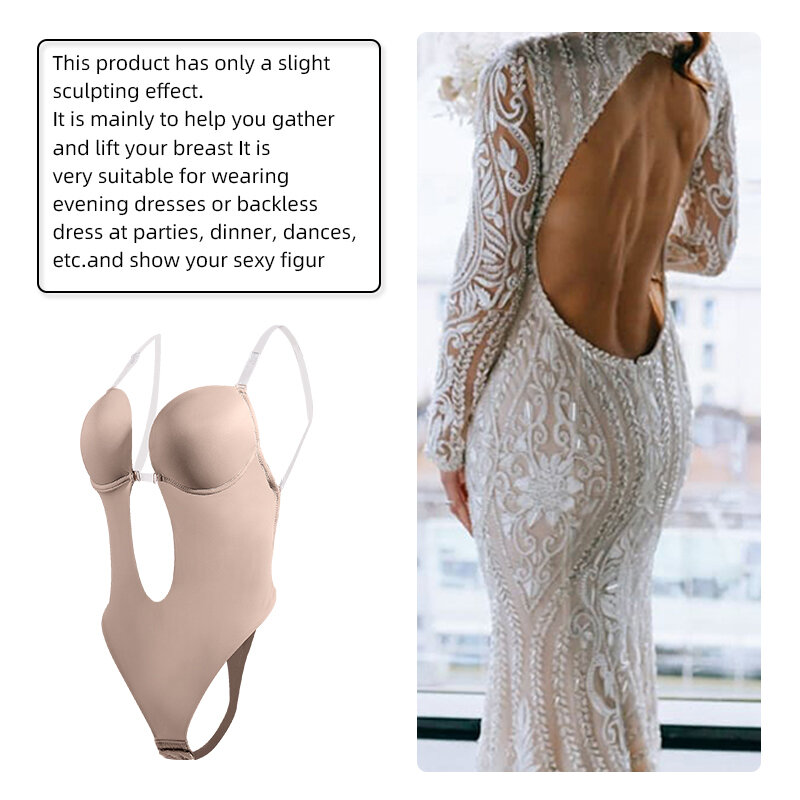 コルセット-女性のためのセクシーな背中の開いたウェディングドレス,深いVネックのひも,痩身の下着