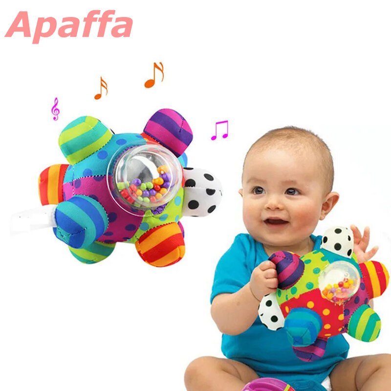 Apaffa-Brinquedo divertido do bebê, pequeno sino alto, chocalho bola, brinquedo agarrando inteligência, brinquedos chocalho de mão para bebê
