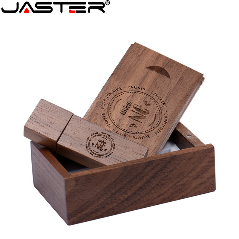 JASTER Pendrive drewniany 2.0, 4GB, dysk U, 16GB, 32GB, pamięć USB 64GB, drewno klonowe, własne LOGO, fotografia, prezenty