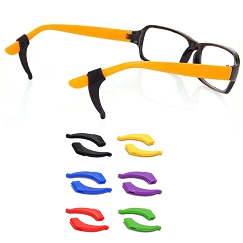 Cubierta antideslizante para gafas, cordón para gafas deportivas, agarre de silicona, ganchos antideslizantes para las orejas, conjunto de accesorios para gafas