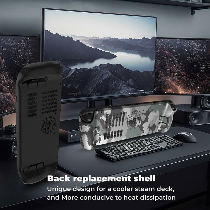 Magnetic Bracket Back Cover Transparent Back Plate For Steam Deck Shell Clear Edition Replacement Shell Case Set  Accessories