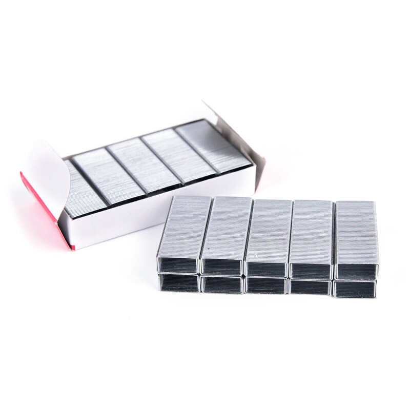 1Pack/1000Pcs 12#:12*5mm Creative Silver Stainless Steel Staples Office Binding Supplies Dropshipping Consuming Supplies