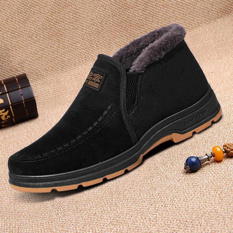 Botas de nieve militares para hombre, zapatos de invierno a la moda, calzado de trabajo con plataforma