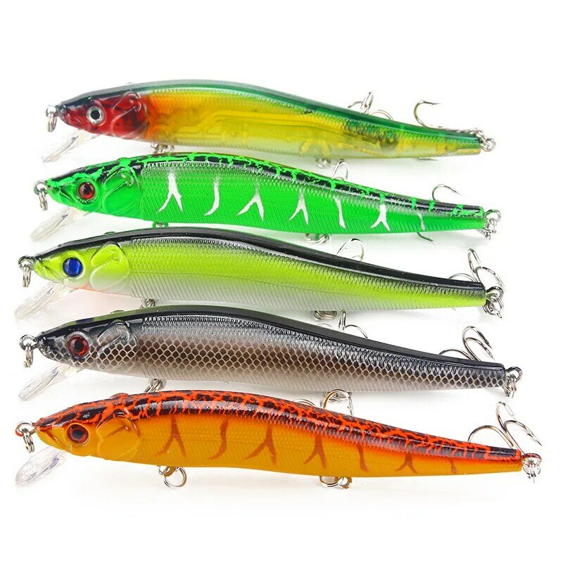 15g / 11.5cm 1Unit Topwater Minnow Fishing Lure Whopper Popper Artificial Bait Hard Plopper Soft Rotating Tail Fishing Tackle